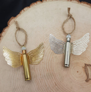 Rustic .223 Angel Ornaments