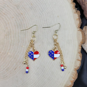 Limited Edition Heart Flag Dangle Earrings